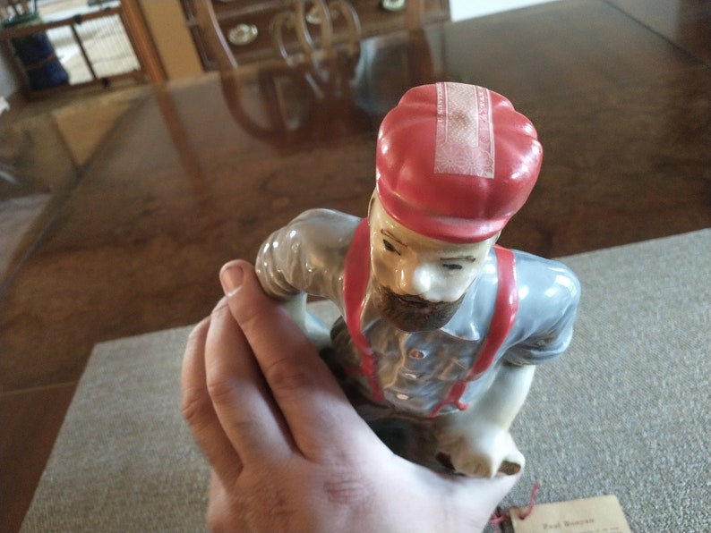 Vintage Jim Beam Paul Bunyan Decanter 1970 Wisconsin Tax Stamp Etsy