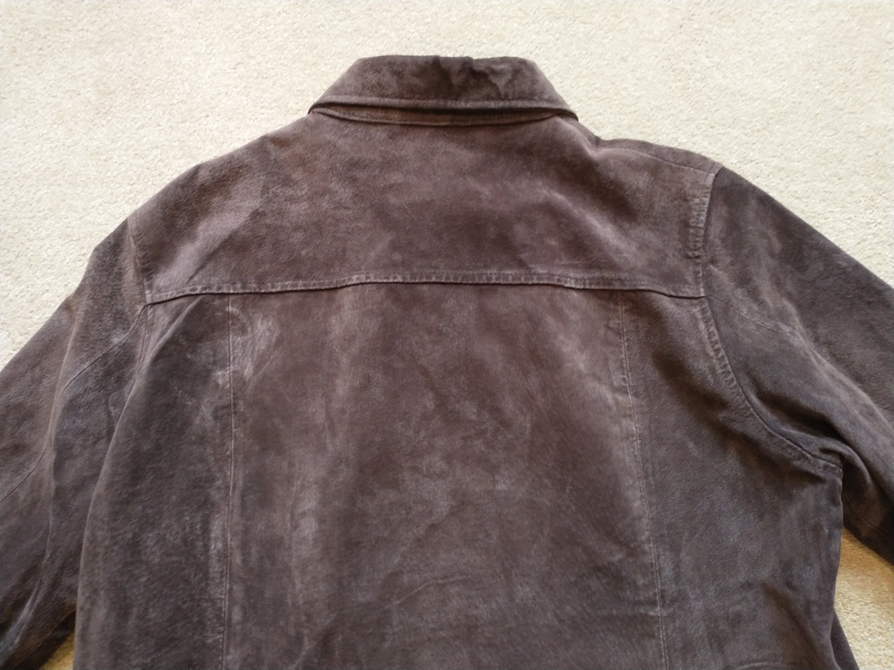 Vintage AMI Women's Brown Suede Leather Jacket Light Jacket