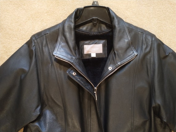 Vintage Croft and Barrow Heavy Leather Jacket With Zi… - Gem