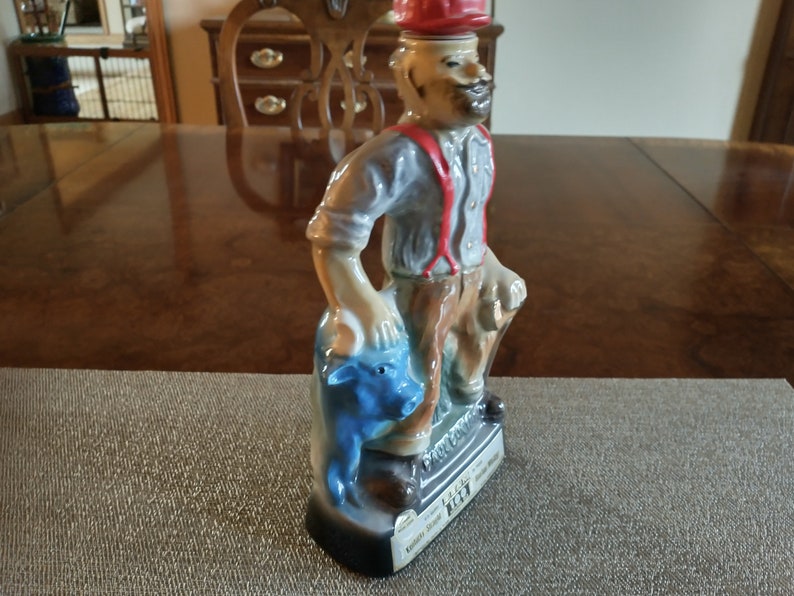 Vintage Jim Beam Paul Bunyan Decanter 1970 Wisconsin Tax Stamp Etsy