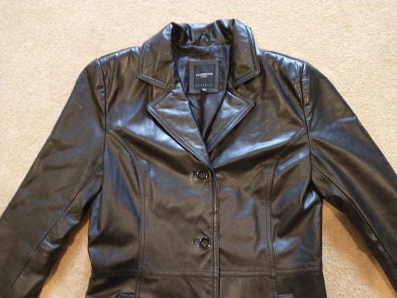 Vintage Colebrook Women's Black Leather Jacket Li… - image 2