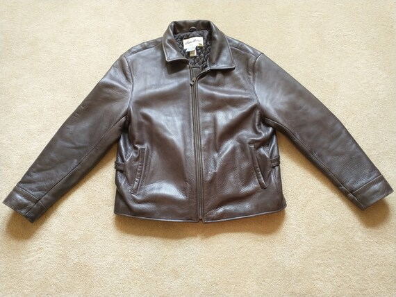 eddie bauer leather jacket wpl 9647