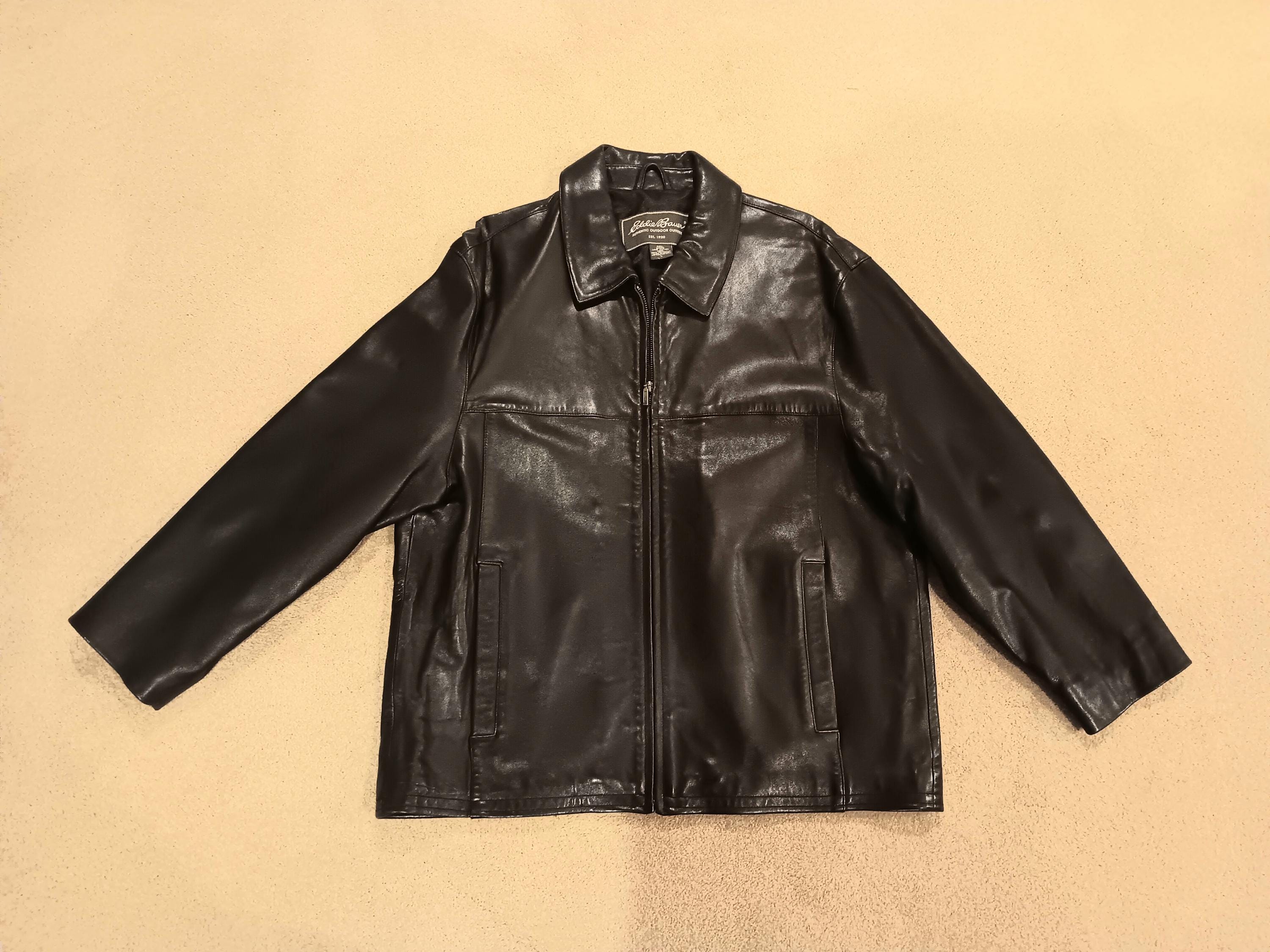 Eddie Bauer Leather Jacket - Etsy
