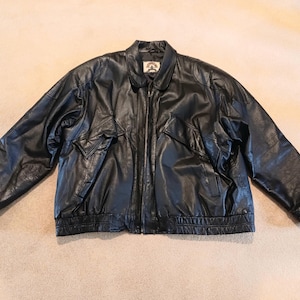 Vintage Phase 2 Men&#39;s Black Leather Jacket Size 4X