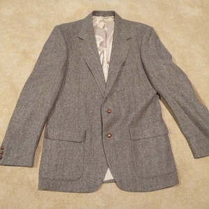 Vintage 100 Wool Tan Sport Coat Size Medium
