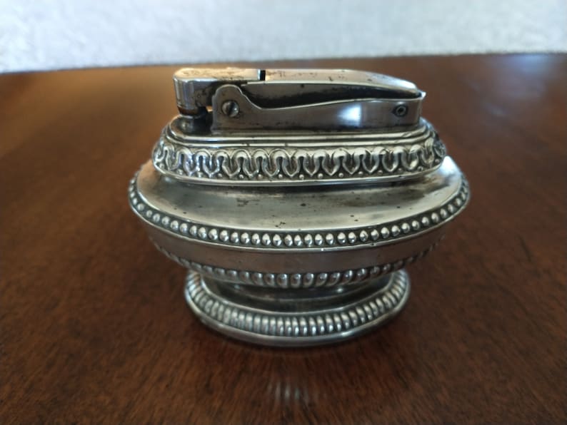 Vintage Queen Anne Ronson Table Lighter Silver Plated by Etsy