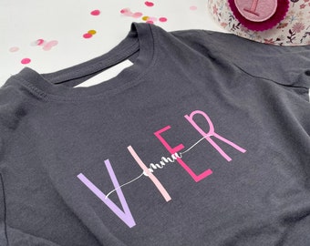 Birthday T-Shirt l Girl l Boy l Shirt l Numbers l with name l personalized l Birthday shirt