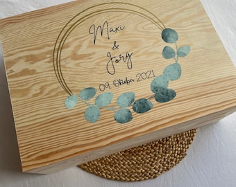 Memory box | Wedding box | Wooden box | Personalized | Eucalyptus