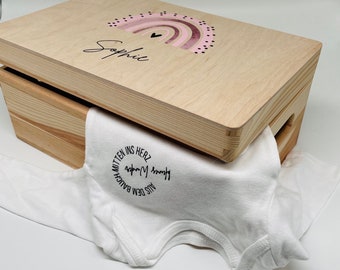 Memory box I Memory box I Wooden box for birth I Gift for birth and baptism
