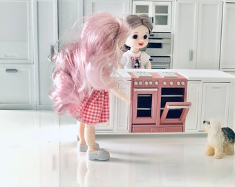 1:12 Scale Miniature Dollhouse Kitchen island with stove
