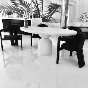 1:12 Scale Miniature Dollhouse Oval dining table.  (In stock, will ship quickly.)