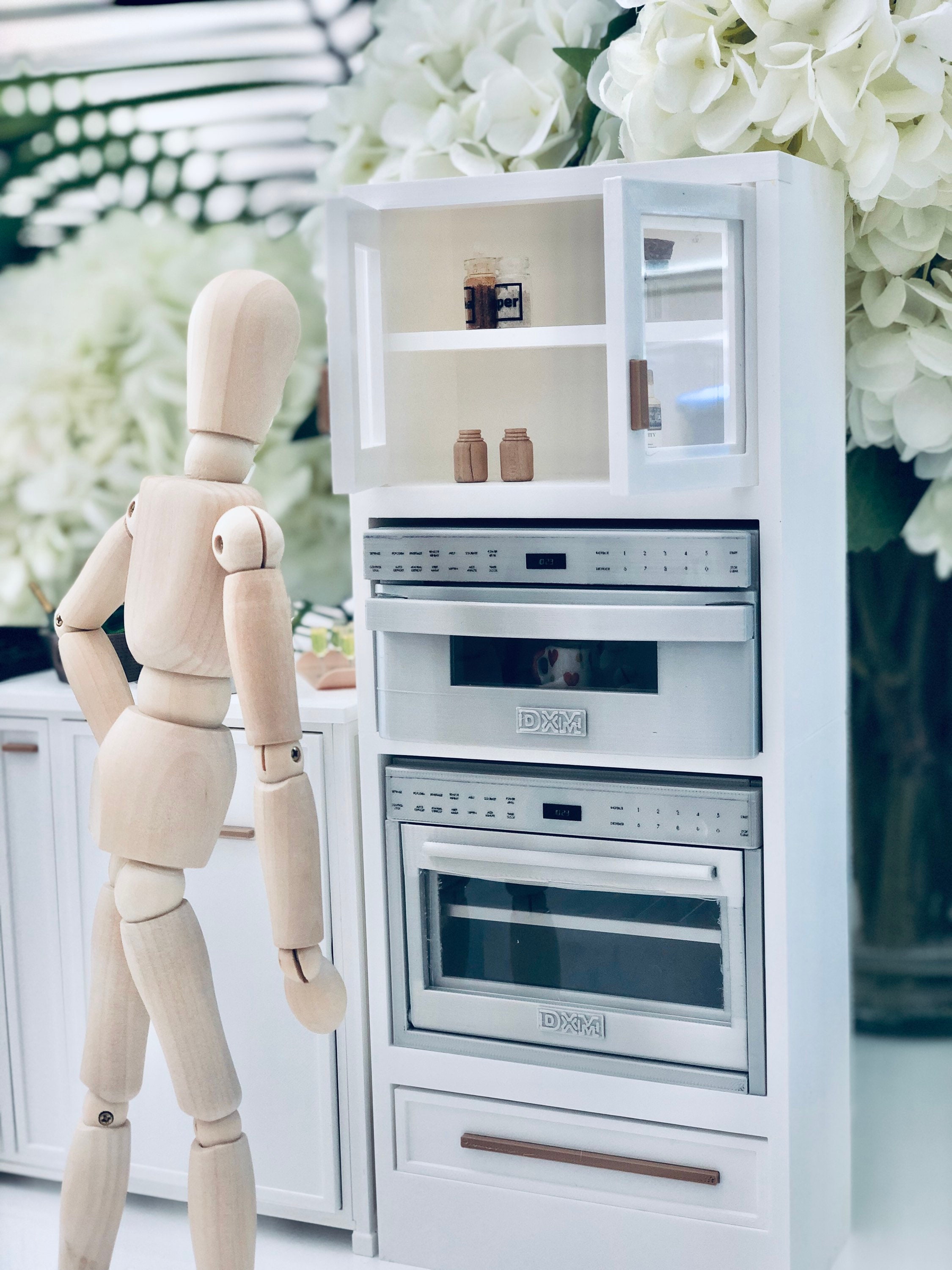 fuu 1:6 Scale Miniature Microwave and Oven Cabinet. - Etsy