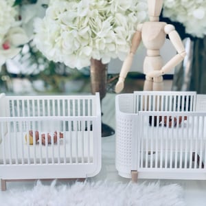 1:6 miniature dollhouse scale crib.  (In stock, will ship quickly.)