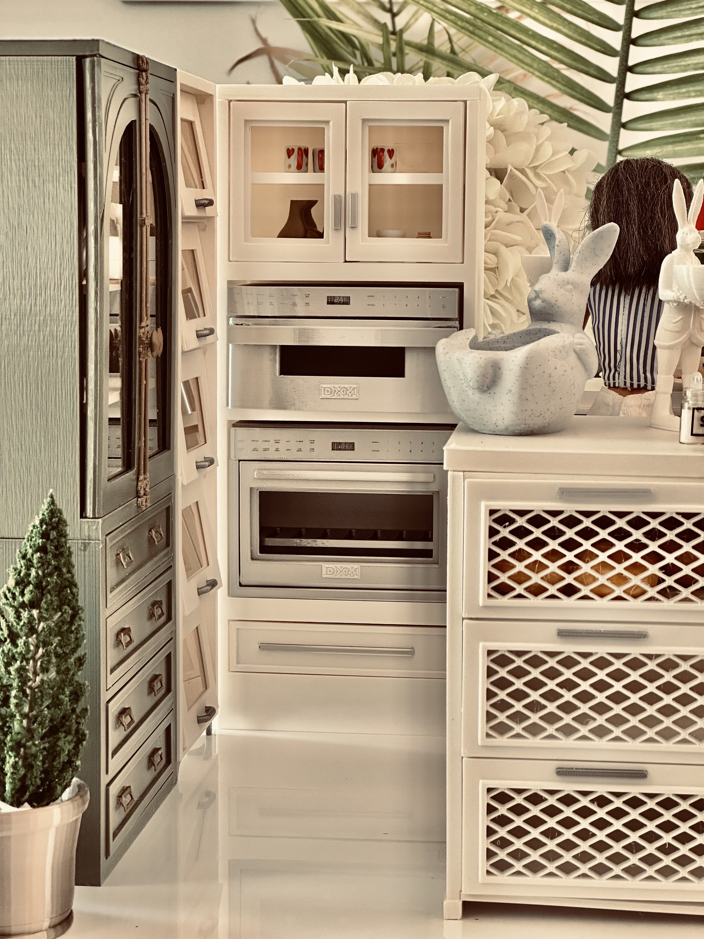 1:6 Scale Miniature Microwave and Oven Cabinet. - Etsy