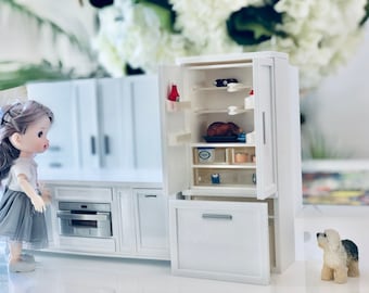 1:12 Scale Miniature Dollhouse Concealed Refrigerator