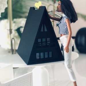 A frame Cabin house Letter box