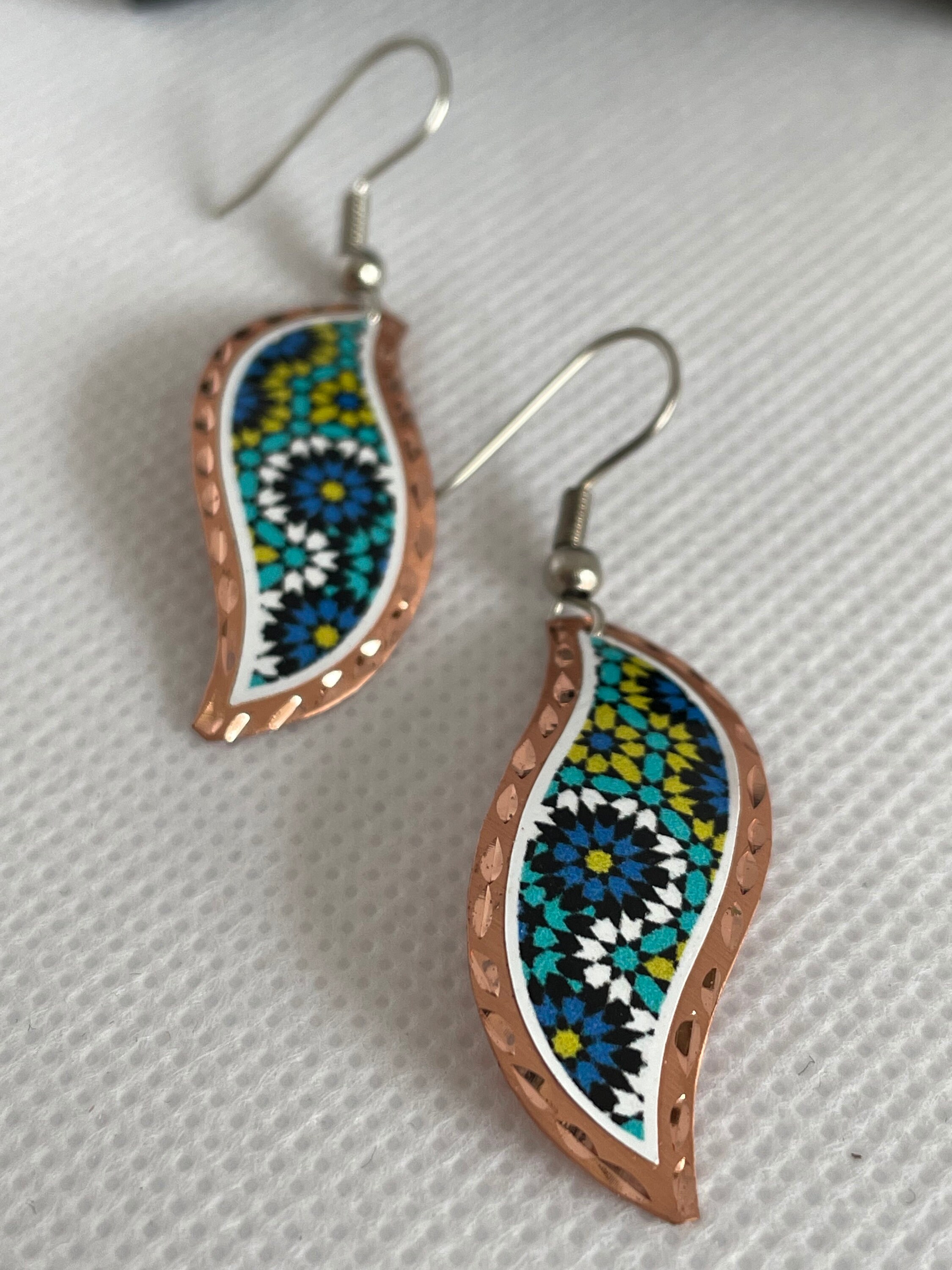 Drop Cooper Earrings Hand Made Earrings Earrings for Woman Etsy