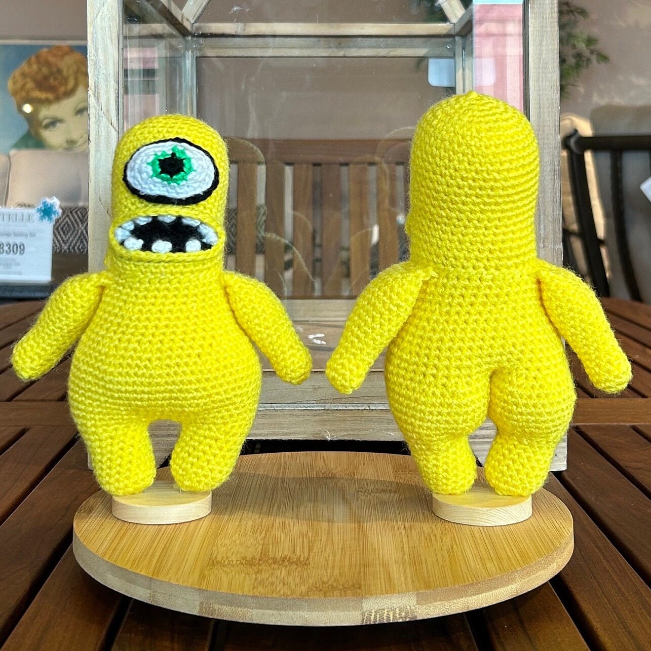 risubacoドール mini cyclops ひとつめちゃん グリーン 希少 Cheeky Cyclops Monster With Stash Pocket Mouth - Digital Crochet