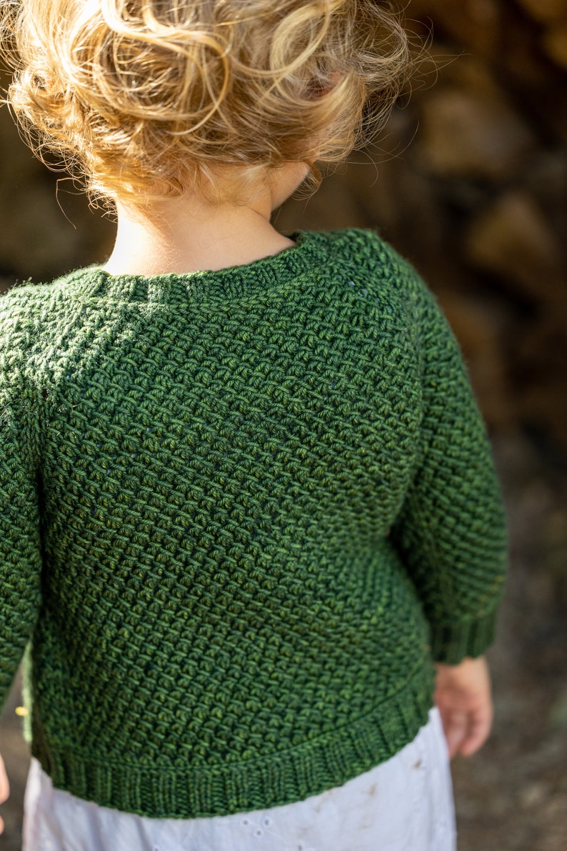 Knitting Pattern LITTLE NYDIA CARDIGAN top down raglan cardigan knit pattern for babies, toddlers, and kids by Vanessa Smith Designs image 10