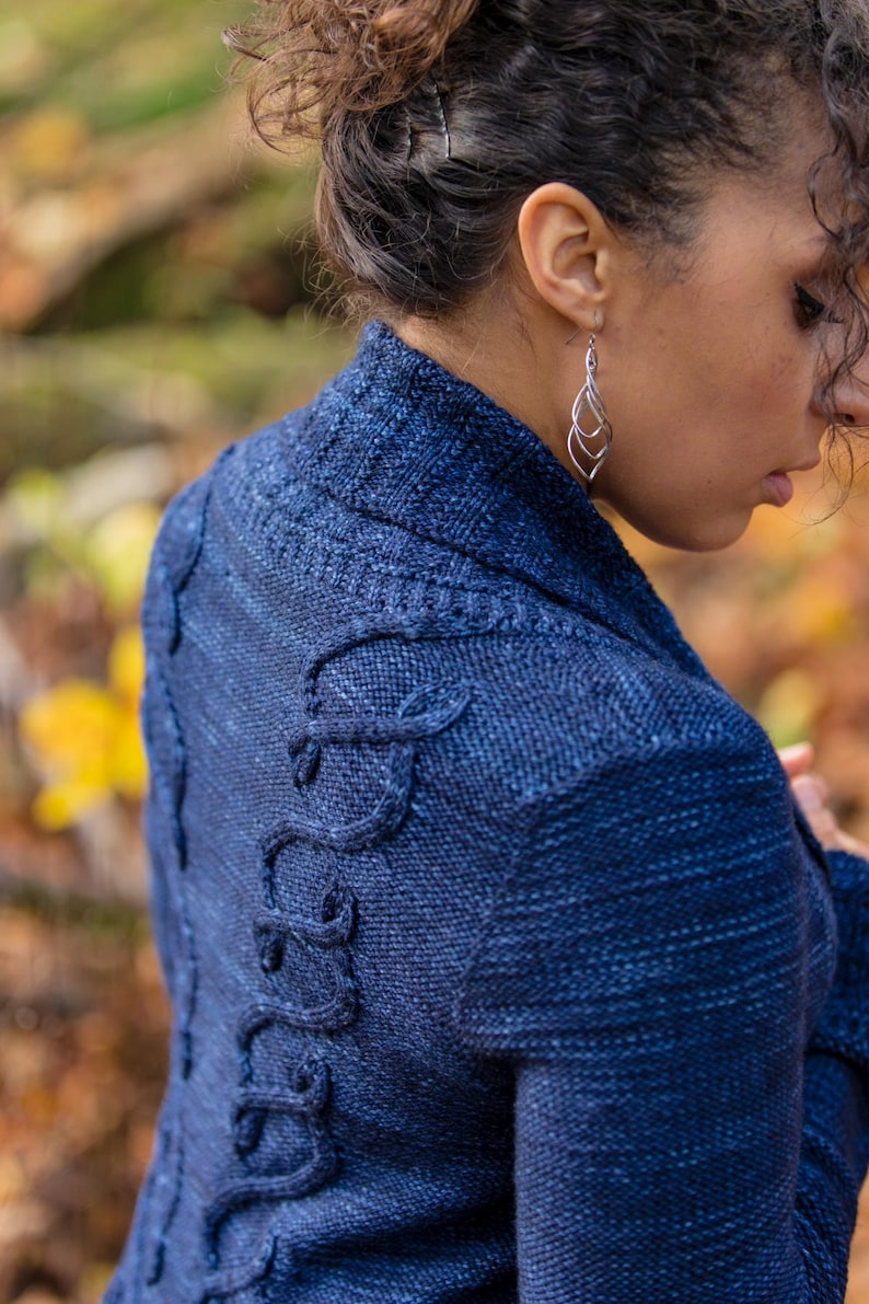 Cardigan da donna a maglia grossa, con cappuccio, per