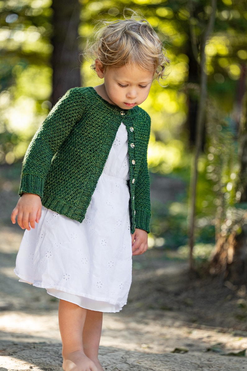 Knitting Pattern LITTLE NYDIA CARDIGAN top down raglan cardigan knit pattern for babies, toddlers, and kids by Vanessa Smith Designs image 3