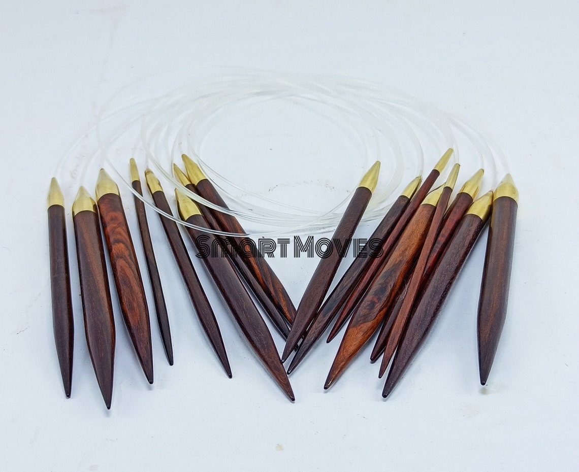 Circular Knitting Needles 7 Set, Wooden Circular Knitting Needles Set