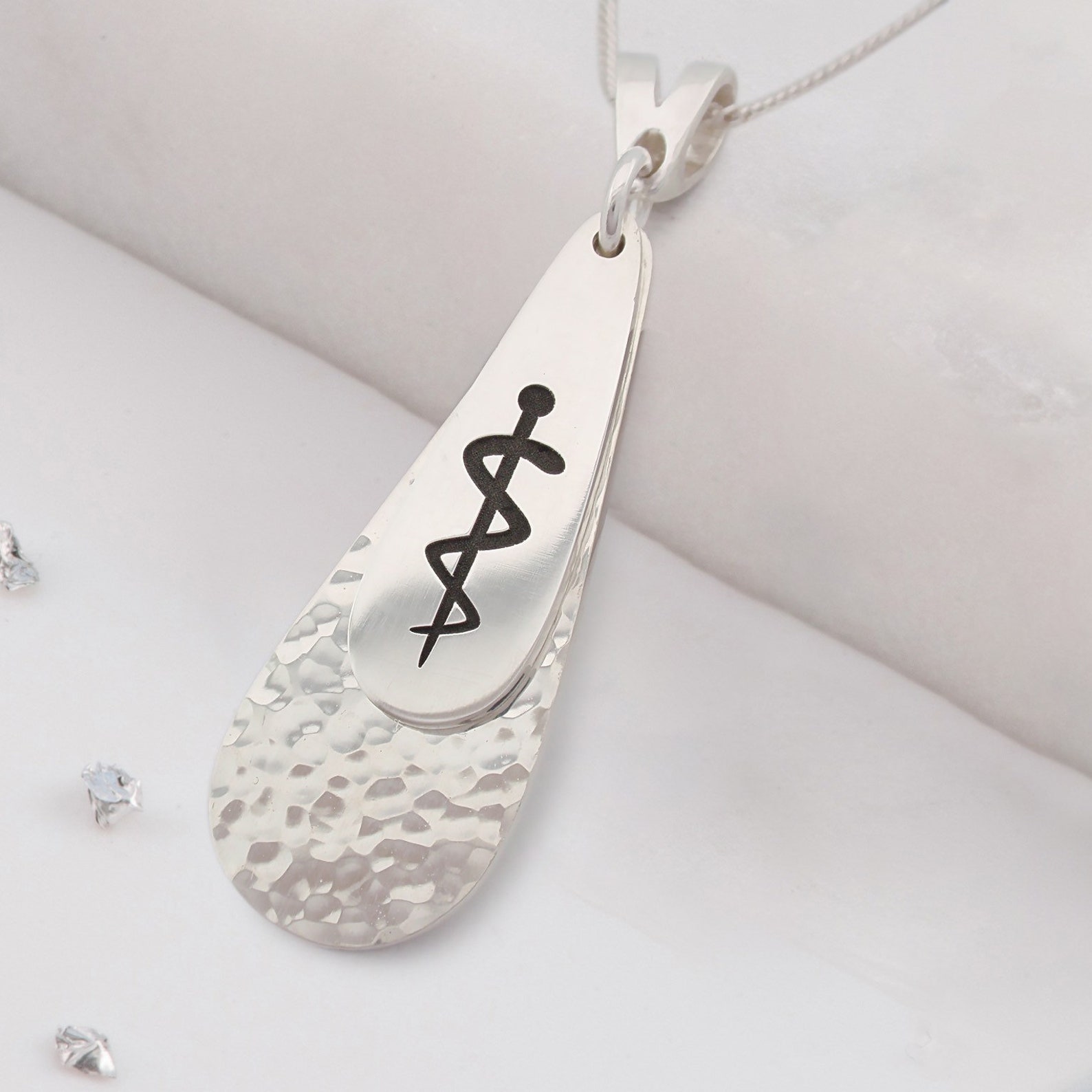 TEARDROP SOS NECKLACE Medical Necklace for Women Medical Etsy UK