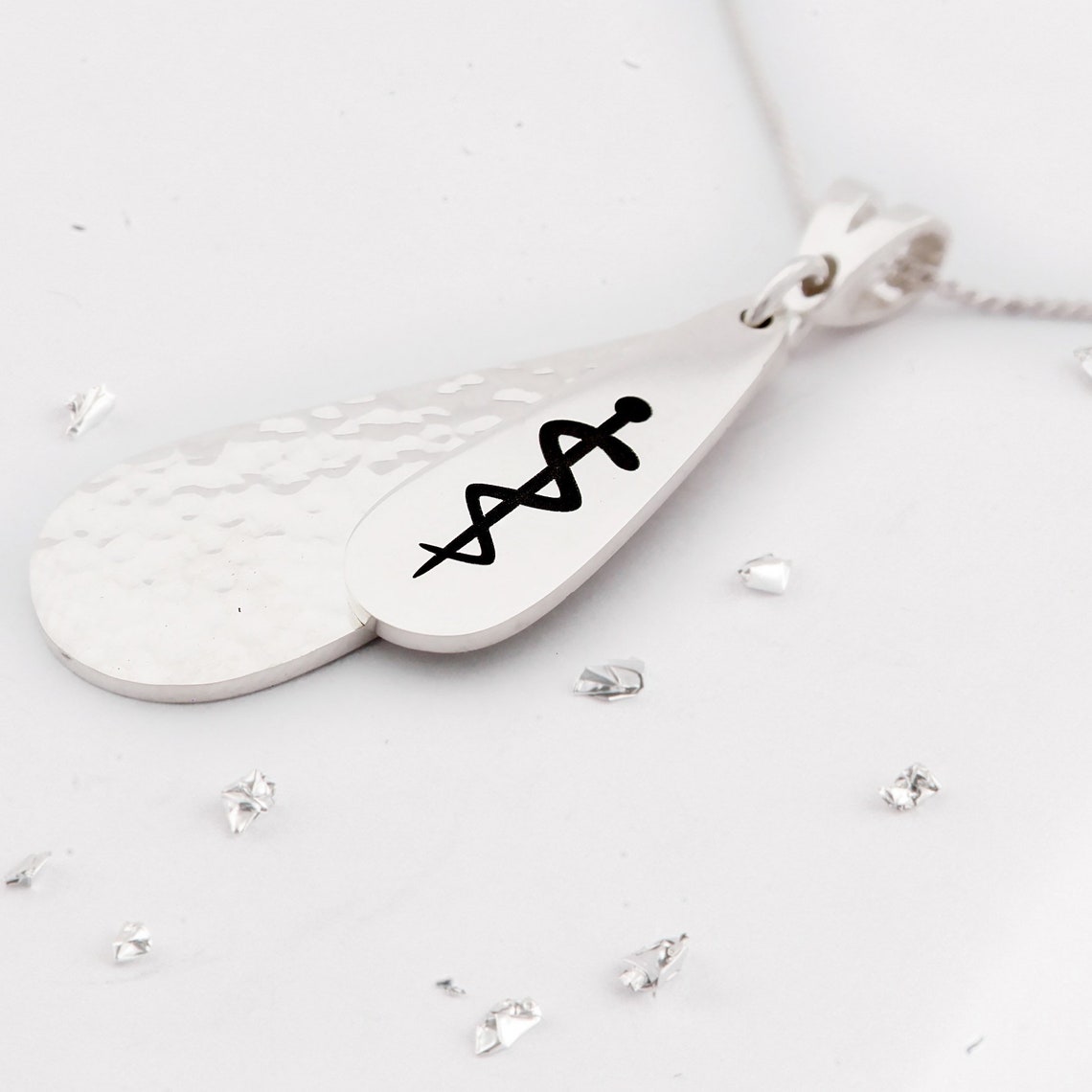 TEARDROP SOS NECKLACE Medical Necklace for Women Medical Etsy UK