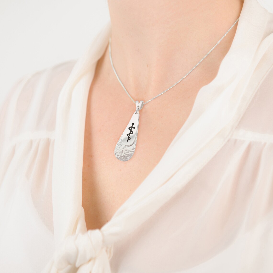 TEARDROP SOS NECKLACE Medical Necklace for Women Medical Etsy UK