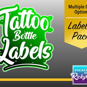 Tattoo / Label Packs / Supplies / Vinyl / Stickers / Labels / Decor / Organization / Custom