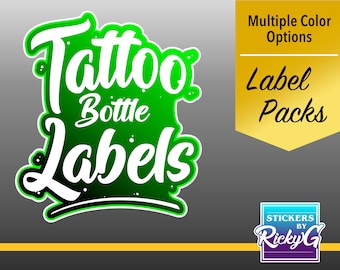 Tattoo / Label Packs / Supplies / Vinyl / Stickers / Labels / Decor / Organization / Custom