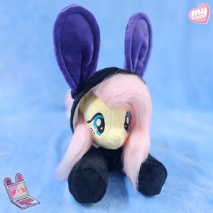 Fluttershy with Bunny Ears Hoodie Plush - Handmade Beanie Plush