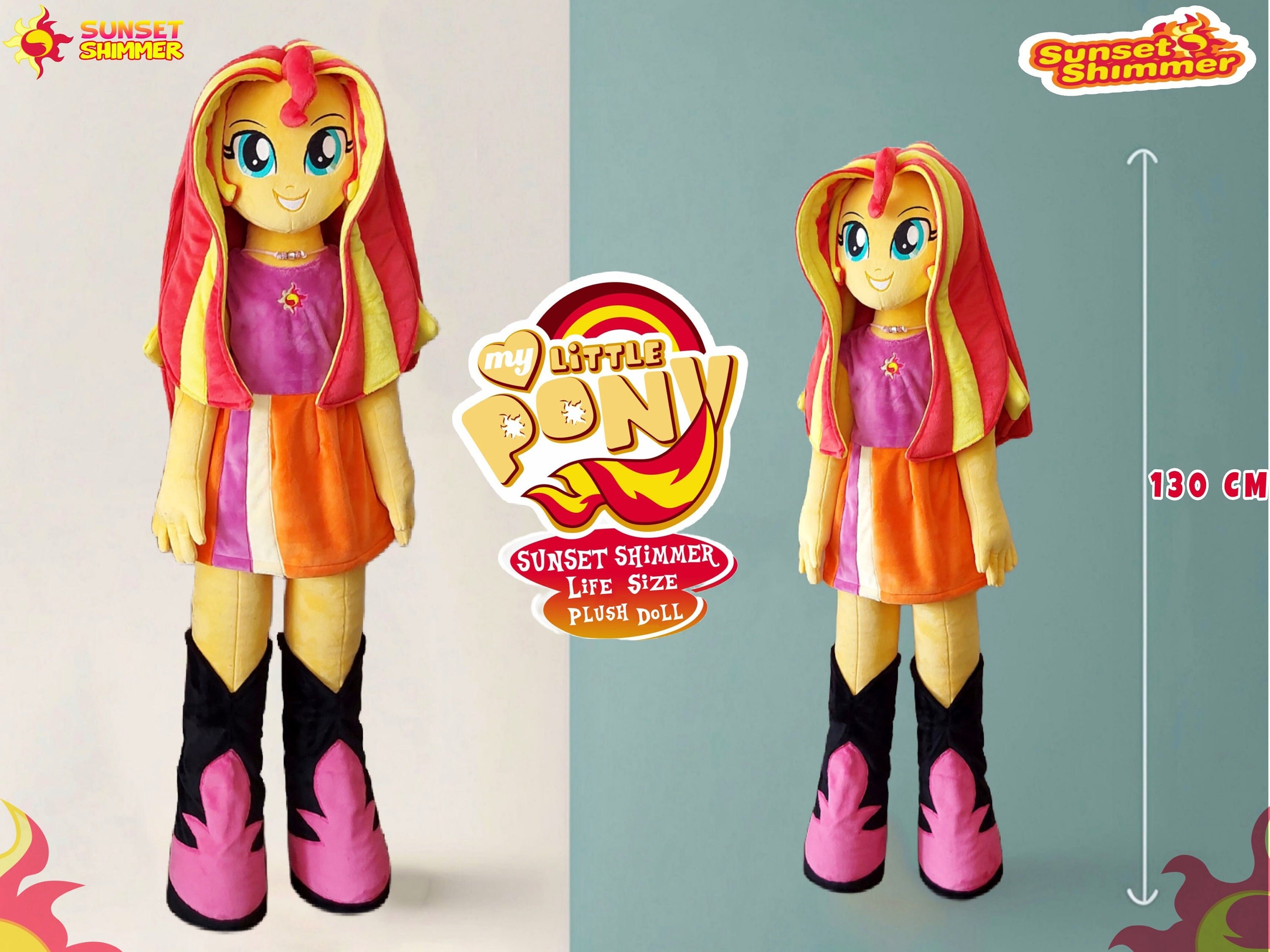 Sunset Shimmer Live Size Plush Doll MLP