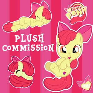 Apple Bloom  - Size 18 inch Laying Plush - My Little Pony - Open Commission