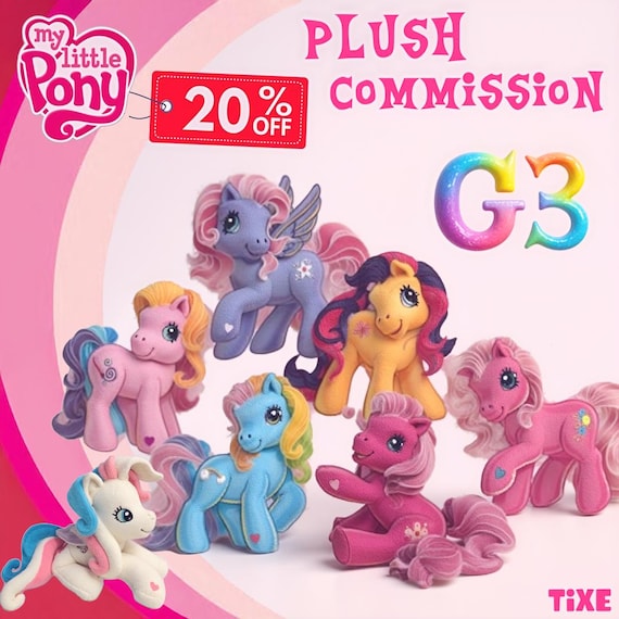 G3 Pony Plush - Commission Plush Toy - Etsy