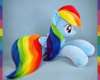 Peluche de Rainbow Dash a tamaño real (100 cm) - Peluche de My Little Pony