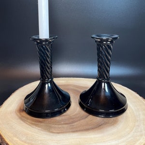 Black amethyst Twisted Mcm Candle holder (TRE) Black amethyst Twisted Mcm Candle holder (TRE)