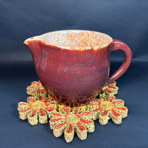 Owen Pottery Ceramic Handled Creamer or Small Pitcher Vintage Hand Thrown Pottery Signed on the Base