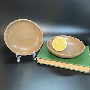 Vintage Russel Wright Iroquois Nutmeg Brown Bowls: MCM Dinnerware Set