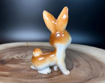 Vintage Porcelain Bunny Figurine: 1950s Japan Easter Decor