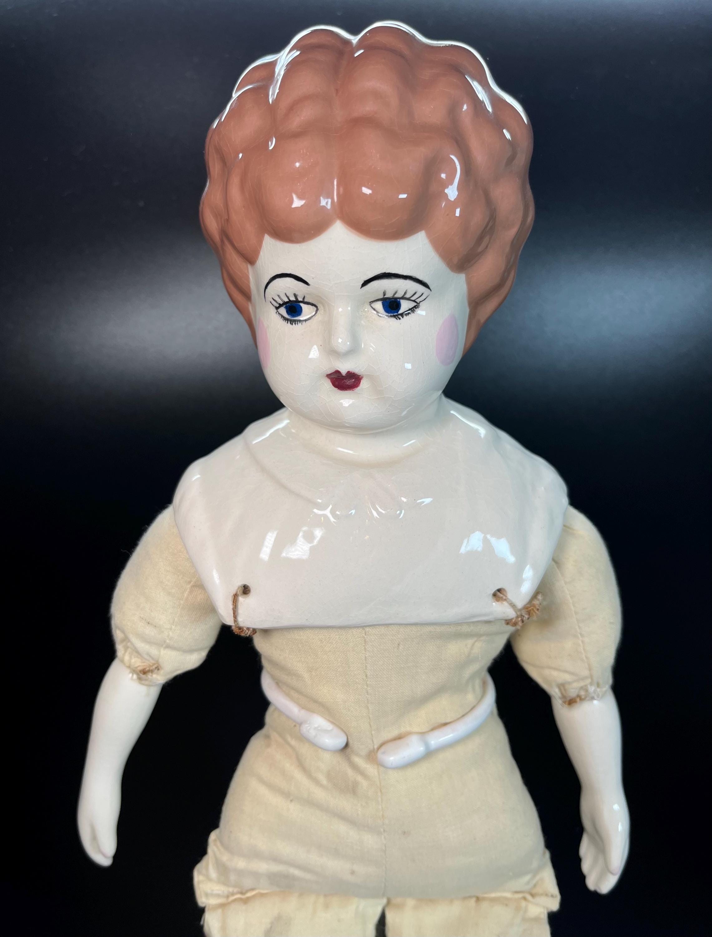 Vintage China Head Doll: 17