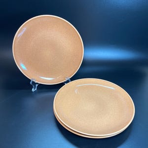 Vintage Russel Wright Iroquois Nutmeg Brown Salad Plates - Set of 3