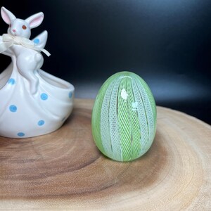 置物 Murano Glass Italy Egg Paperweight Schmid the Creative Hand Italy Blown Glass Egg Paperweight Green