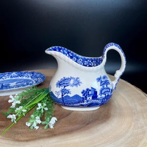 青と白の風景画 バターケース　vintage Spode 青と白の風景画 バターケース vintage Spode - メルカリ