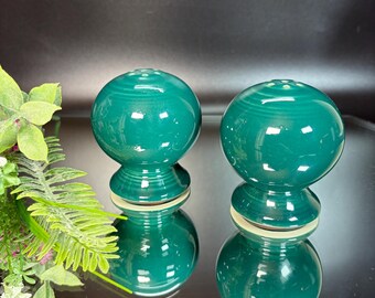 Homer Laughlin China Fiestaware Evergreen Ball Salt & Pepper Shakers