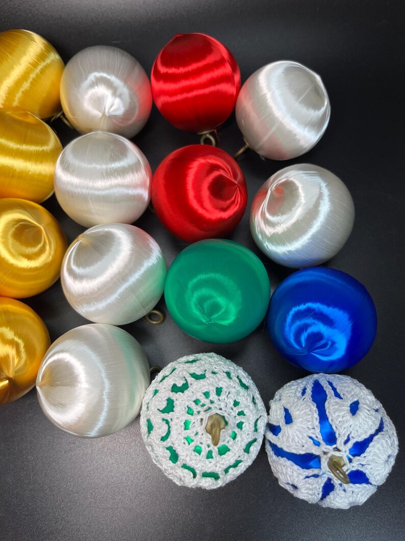 Rauch Ind. Multicolored Satin Sheen Tree Ornaments Bulbs 24 Pcs Made in