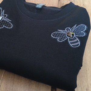 Bee Embroidery Sweatshirt for Special Occasions