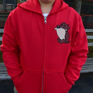 Lustiger Chipmunk bestickter Hoodie für Jungen