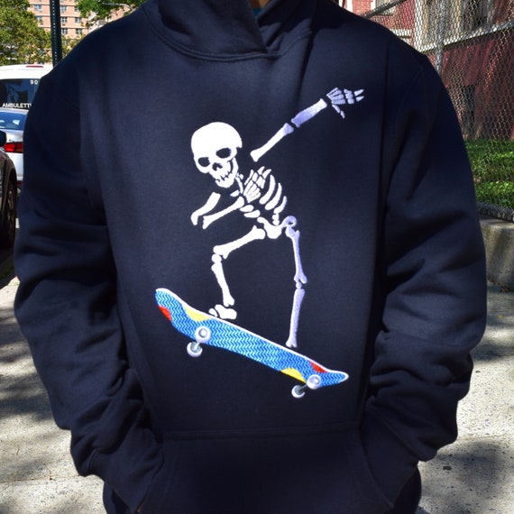 Skeleton skateboarding hoodie shop
