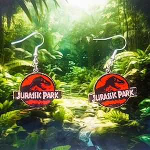 Jurassic Stud / Dangle Earrings - Dinosaur Earrings - Fossil Earrings - T rex  Earrings - Double sided Earrings - Gift for her / him- Quirky